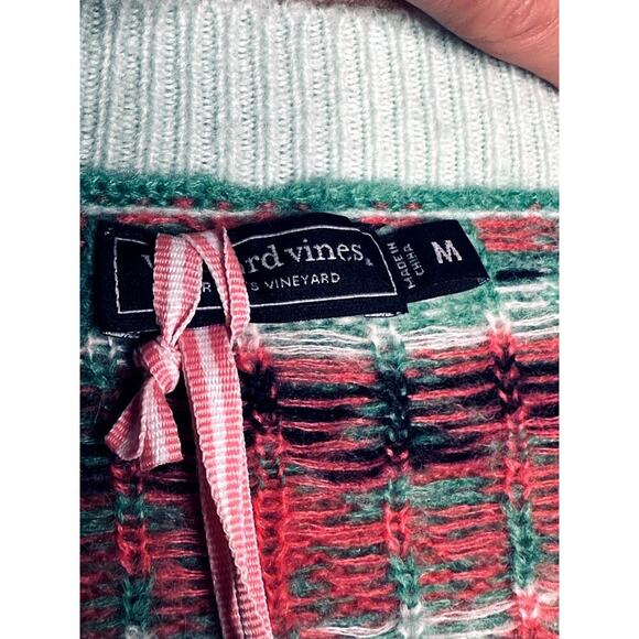 Vineyard Vines Mist Green Merino Wool Fair Isle Cardigan - M - Picture 5 of 7